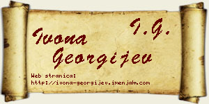 Ivona Georgijev vizit kartica